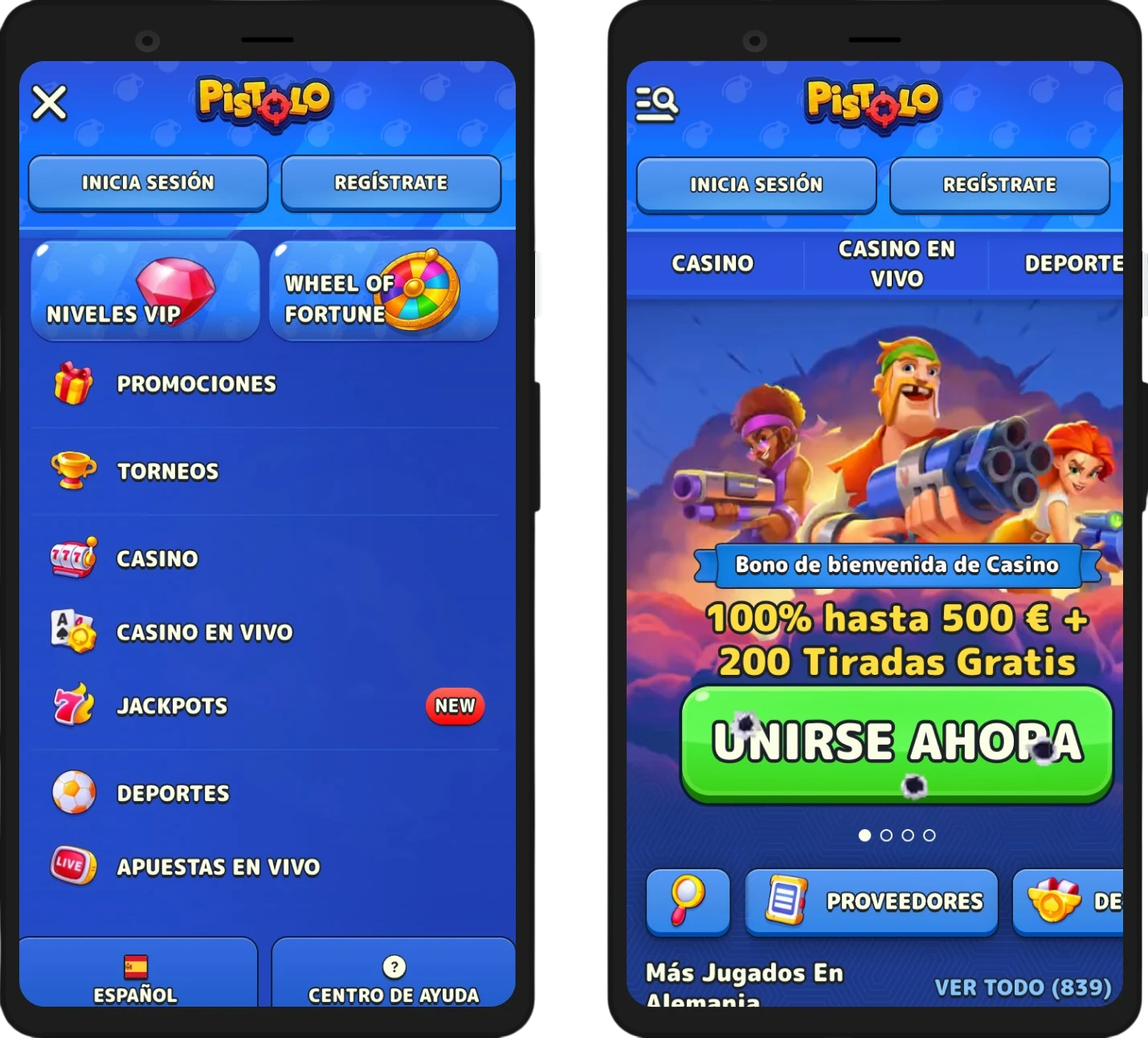 Casino online para Android e iOS en Pistolo Casino